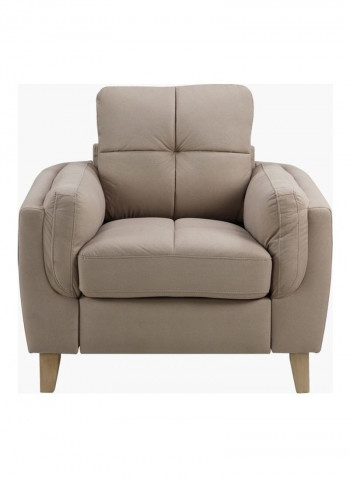 1-Seater Sofa Beige 99 x 88cm