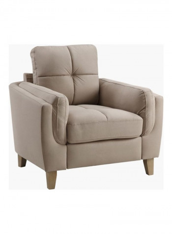 1-Seater Sofa Beige 99 x 88cm