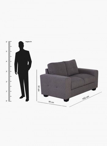 Costa 2-Seater Sofa Dark Grey