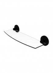 Regal Collection Wall Mounted Glass Shelf Black/Clear 18inch