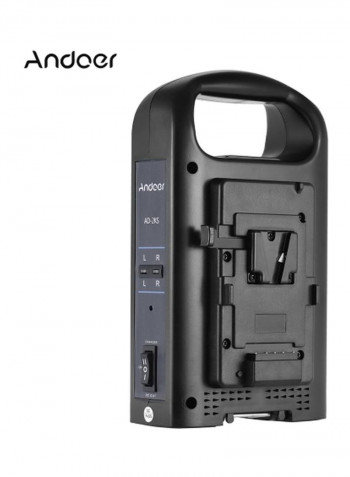 2-Channel Battery Charger Black