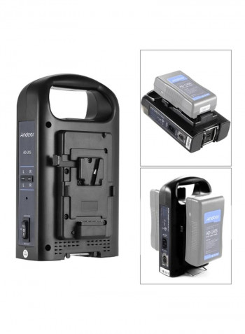 2-Channel Battery Charger Black