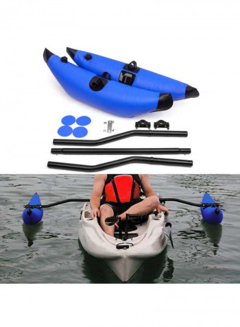 Kayak PVC Inflatable Outrigger Float With Sidekick Arms 58.0x17.0x12.0cm