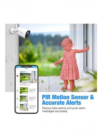 2-Piece 1080P Wireless Rechargeable Outdoor Night Vision Security Camera Set