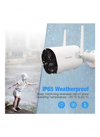 2-Piece 1080P Wireless Rechargeable Outdoor Night Vision Security Camera Set