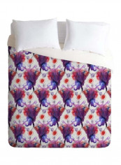 Printed Duvet Cover Polyester Flowers Like Purple King