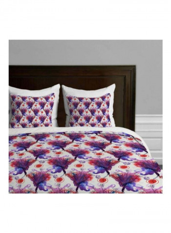Printed Duvet Cover Polyester Flowers Like Purple King