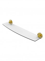Prestige Skyline Collection Glass Shelf Clear/Gold 24inch