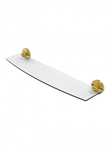 Prestige Skyline Collection Glass Shelf Clear/Gold 24inch