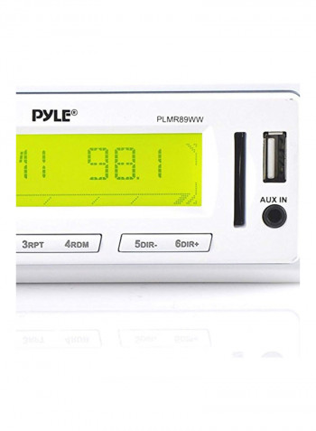Marine Stereo Radio Headunit Receiver PLMR89WW Silver
