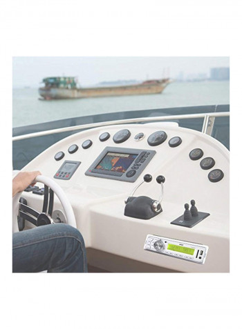 Marine Stereo Radio Headunit Receiver PLMR89WW Silver
