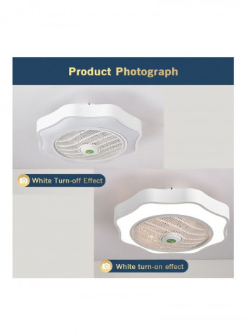 LED Ceiling Light With Fan White 55.00x27.00x55.00centimeter