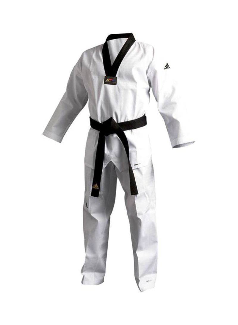 ADI-FLEX Taekwondo Uniform - White/Black, 140cm 140cm