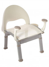 Adjustable Bath Safety Shower Chair Beige/Grey