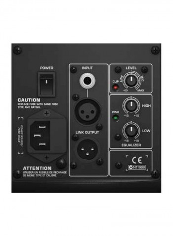 2-Way PA Speaker System With Woofer B208D Black