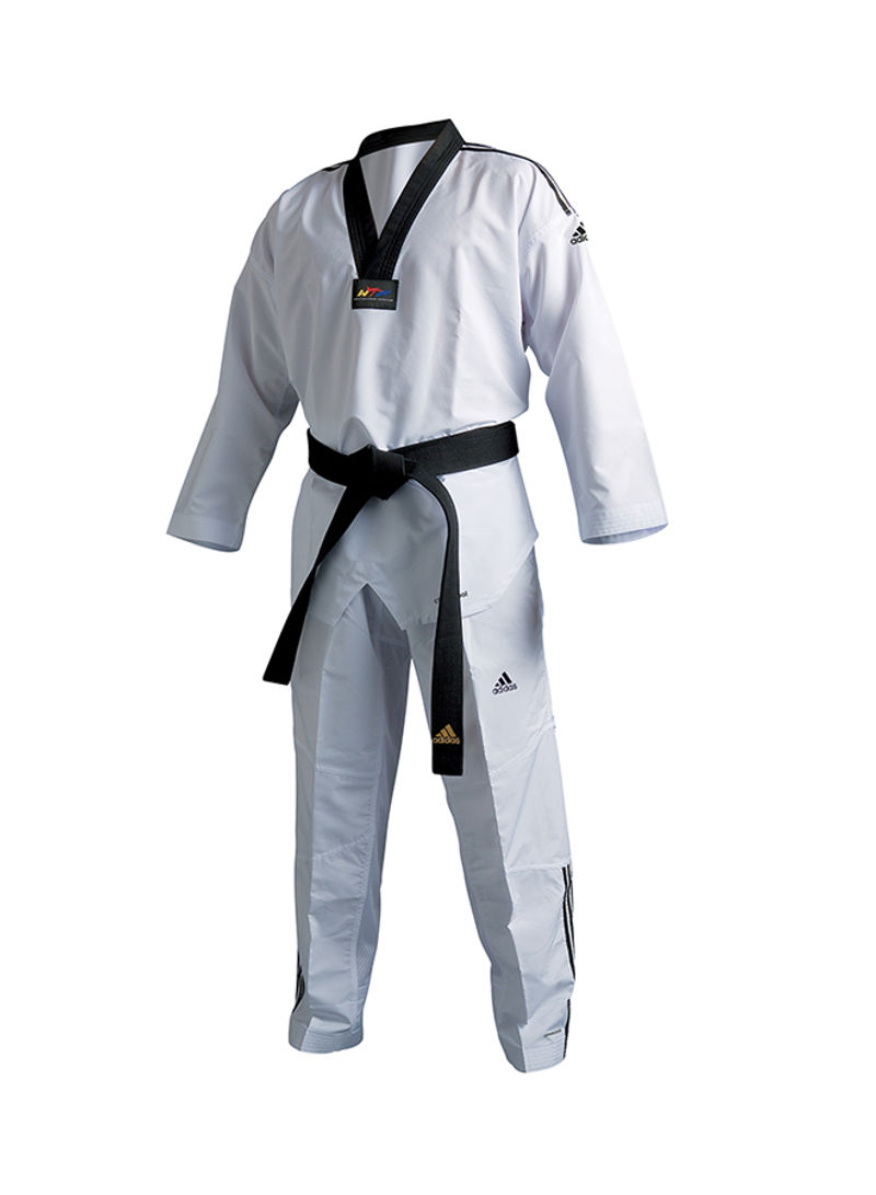 ADI-FIGHTER III Taekwondo Uniform - White/Black, 140cm