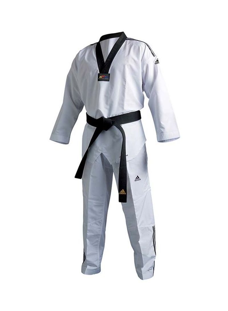 ADI-FIGHTER III Taekwondo Uniform - White/Black, 160cm