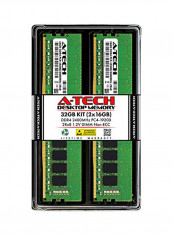 2-Piece 16 GB Non-ECC 2Rx8 1.2V CL17 288-Pin Desktop Computer RAM 32GB Green