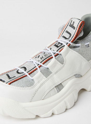 Gudy Leather Sneakers أبيض
