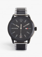Men's Black and Silver Sneaker Analog Watch