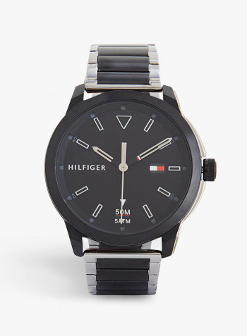 Men's Black and Silver Sneaker Analog Watch