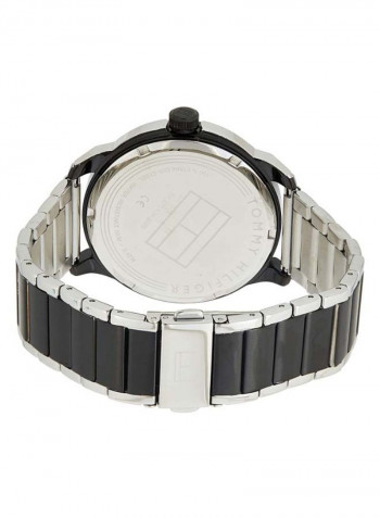 Men's Black and Silver Sneaker Analog Watch