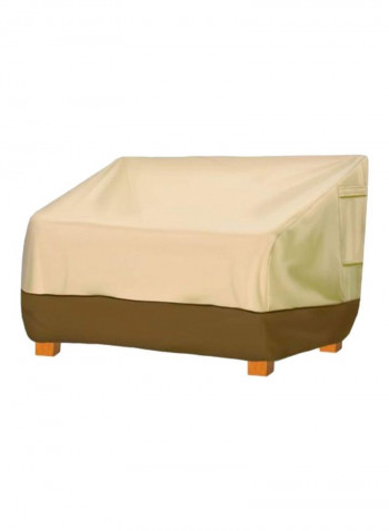 Patio Love Seat Cover Off White/Green