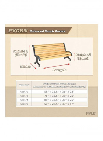 Patio Love Seat Cover Off White/Green