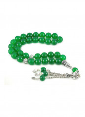 Jade Prayer Beads with Sterling Silver components