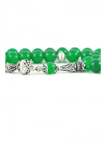 Jade Prayer Beads with Sterling Silver components