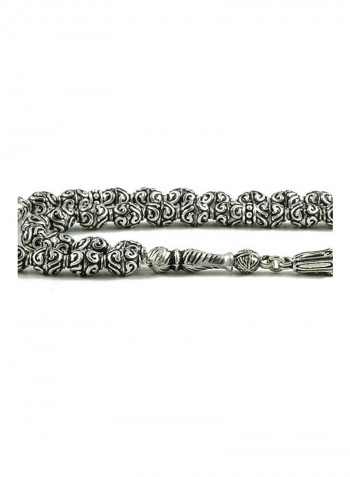 Oxidized Silver Prayer Beads