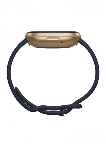 Versa 3, Health And Fitness Smartwatch With GPS, 24/7 Heart Rate, Music And Up To 6+ Days Battery Midnight Blue/Soft Gold Aluminium