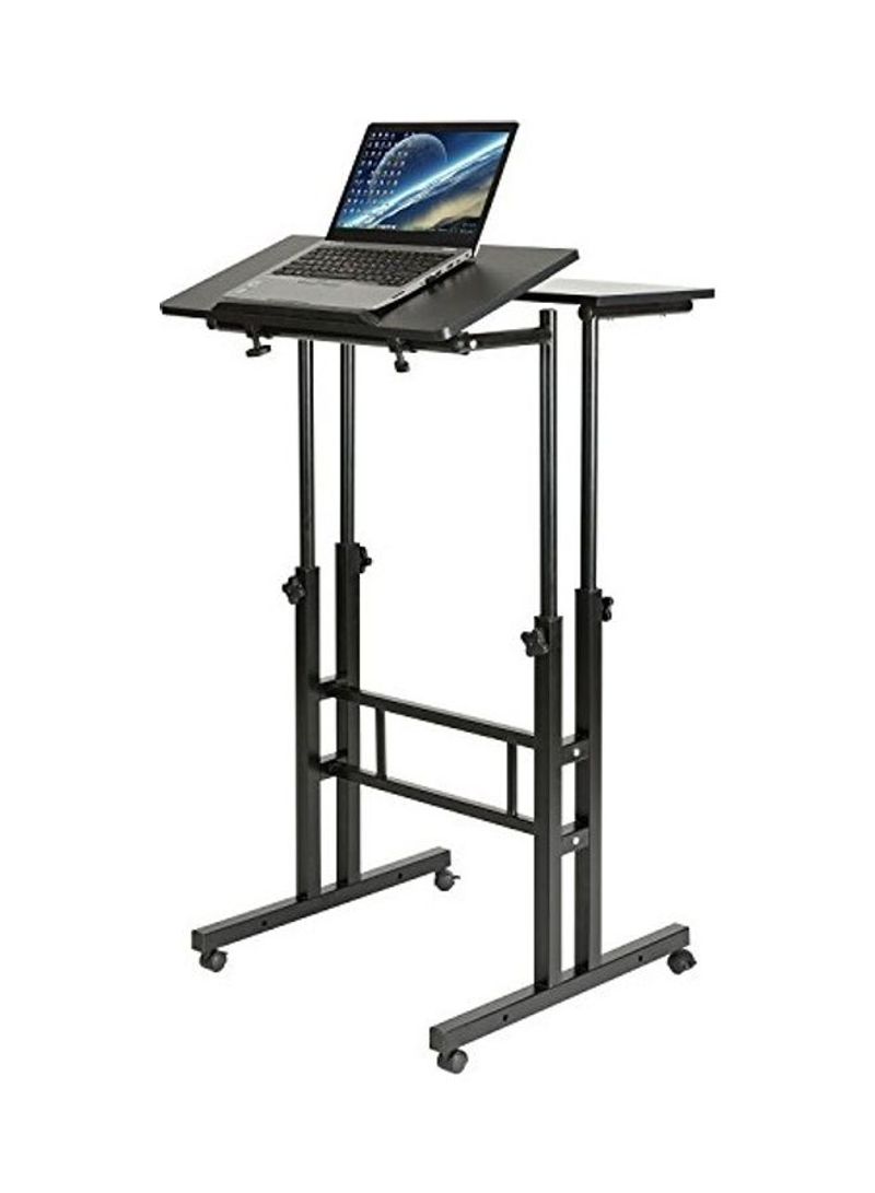 Height Adjustable Computer Work Station Black