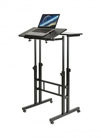 Height Adjustable Computer Work Station Black