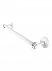 Dotted Detail Towel Bar Matte White 24inch