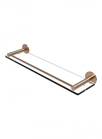 Fresno Collection Glass Shelf Clear/Gold 22x5x2inch