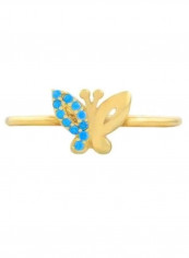 18K Blue Quartz Butterfly Ring