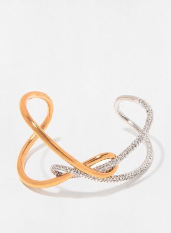 Infinity Crystal Embellished Cuff