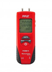 Digital Air Pressure Gauge Meter PDMM15 Pink/Black 2.8x5.8x10.2inch
