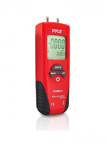 Digital Air Pressure Gauge Meter PDMM15 Pink/Black 2.8x5.8x10.2inch
