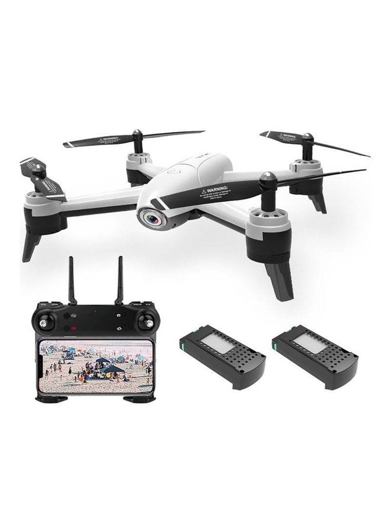 SG106 Optical Flow Drone with Dual Camera 1080P Wide Angle Wifi FPV Altitude Hold Gesture Photography Quadcopter with 2 Battery White 33*9*21.5cm