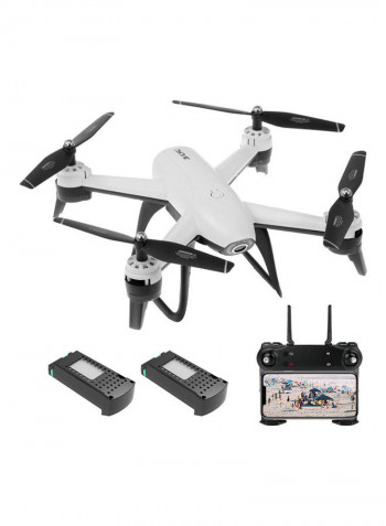 SG106 Optical Flow Drone with Dual Camera 1080P Wide Angle Wifi FPV Altitude Hold Gesture Photography Quadcopter with 2 Battery White 33*9*21.5cm