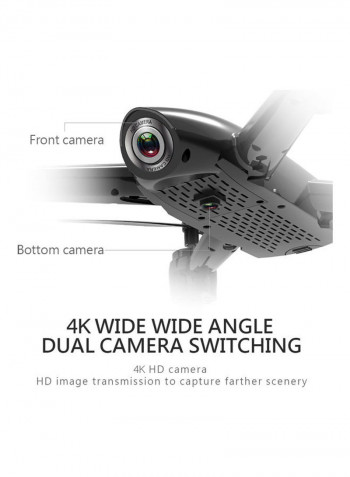 SG106 Optical Flow Drone with Dual Camera 4K Wide Angle Wifi FPV Altitude Hold Gesture Photography Quadcopter Black 33*9*21.5cm