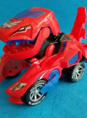 Transforming Dinosaur LED Car 9x11cm