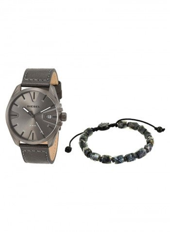 Men's MS9 Analog Watch DZ1924 With Beaded Bracelet