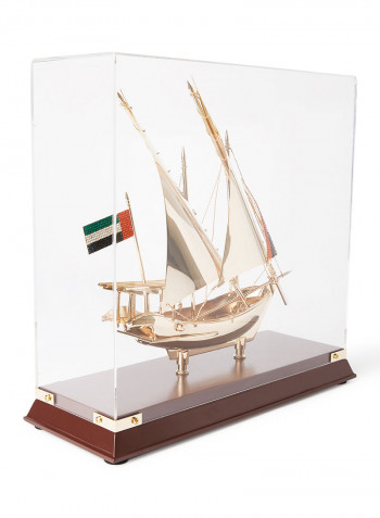 Gold Plated Decorative Boat Golden/Brown