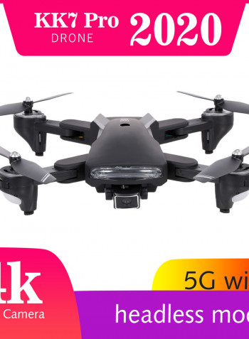 KK7 Pro RC Drone With Dual Camera 4K 5G Wifi GPS Foldable Optical Flow Positioning Quadcopter Bag Included 27*8.5*20cm