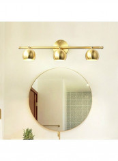 E27 LED Retro Copper Mirror Headlights Gold 65x20x25centimeter