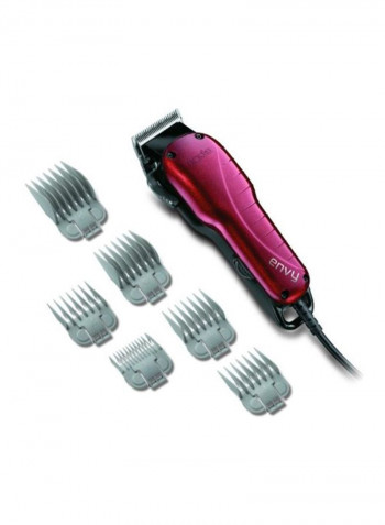Envy Hair Clipper with Adjustable Blade Red/Black