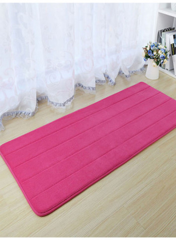 Solid Design Anti Skidding Bathroom Mat Pink 140(W)x200(L)centimeter